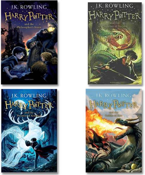 Harry Potter Books (Set Of 4 Books) 2020 Paperback (English) J.K. Rowling
(Harry Potter And The Philosopher's Stone + Harry Potter And The Chamber Of Secrets+ Harry Potter And The Prisoner Of Azkaban
+HARRY POTTER AND GOBLET OF FIRE BOOK)