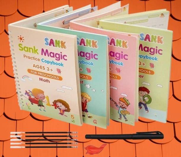 Sank Magic Kids Copy Book With 10 Refills, Pen & 4 Erasable Practice Sheets (SB183)