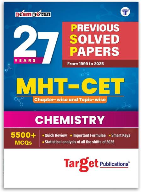 MHT CET Book 2026 | 27 Years PSP Chemistry | MHT CET Previous Years Solved Papers | 1999 - 2025 | 5500+ MCQs | Chapterwise & Topicwise