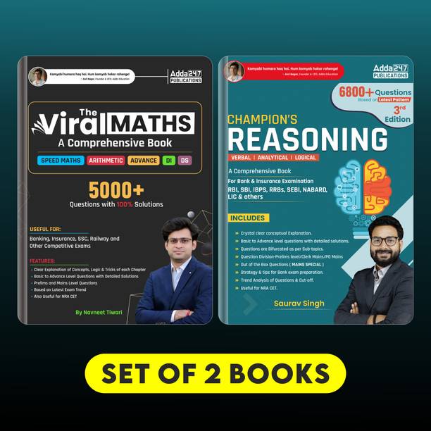 Combo Of Viral Maths A Comprehensive Book & Champion Reasoning 3'0 For Banking /SSC/Railway And Other Competitive Exams With 5000+ Questions With Solution
