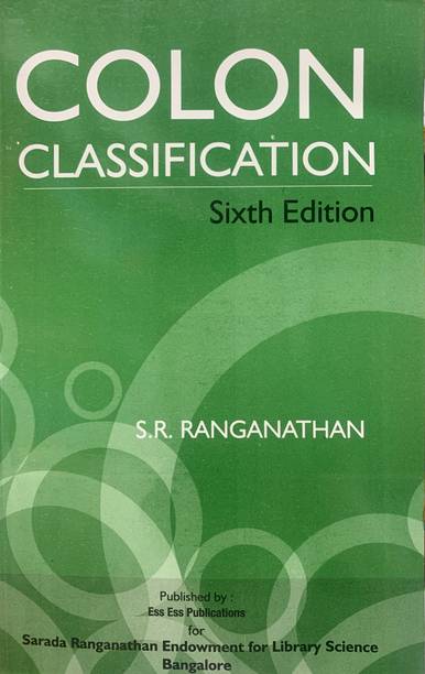 Colon Classification Sixth Edition 2023 New Edition