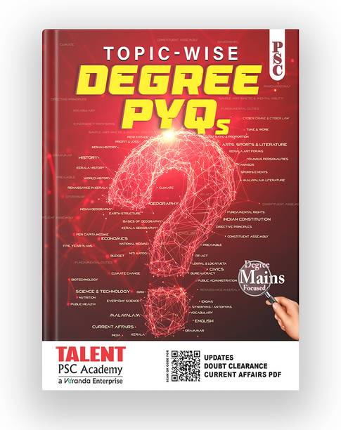 Talent Academy Kerala PSC Degree Level Topic Wise PYQ 2026 Book New SCERT & NCERT Syllabus Integration