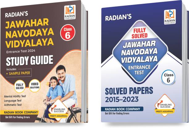 Combo Pack Of Jawahar Navodaya Vidyalaya (JNV) Class 6 Guide Book & Previous Year Solved Papers (PYP) For Entrance Exam 2024 (Set Of 2 Books, English Medium)
