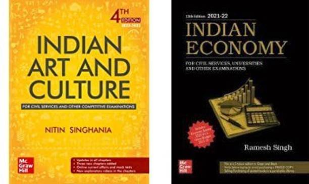 INDIAN Art And Culture 4th Edition + Indian Economy 13th Edition Combo Set Of 2 Books