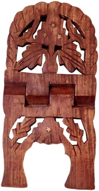 SBBCO Divine Edge Wooden Rehal – Handcrafted Elegance for Your Sacred Moments Decorative Showpiece  -  12 cm