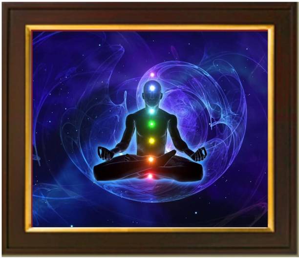 HitechMart Hitech Sales Meditation Seven Chakras ai Photo Religious Frame