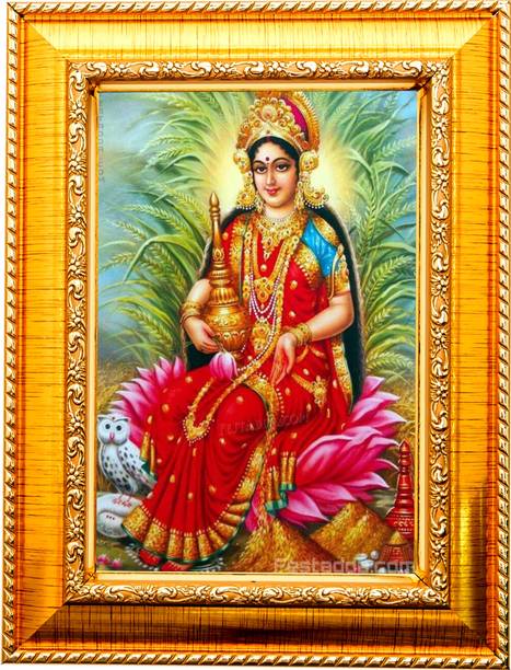 DKPRINTING Laxmi photo frame, mata laxmi photo frame, maa laxmi a4 photo frame Religious Frame