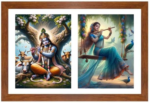 HitechMart Radha and krishna Photo Frame Religious Frame