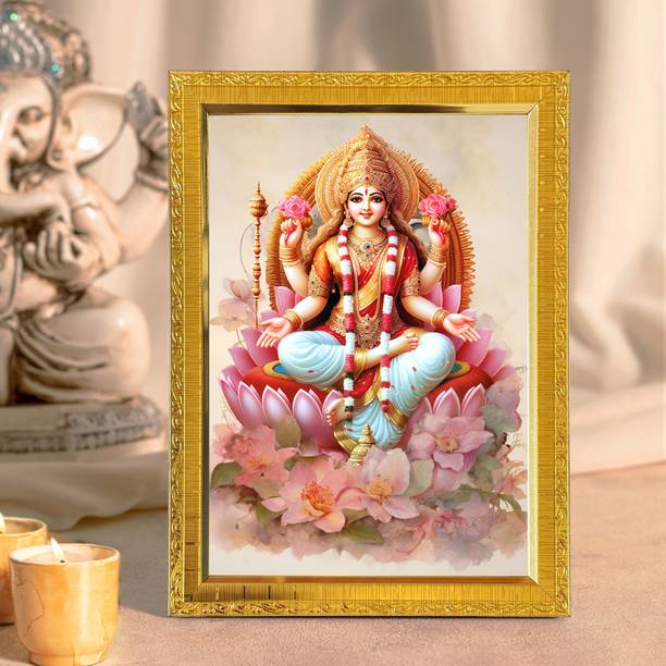 Art Street Saraswati Mata Art Print Religious GOD Framed Poster for Home Décor Religious Frame