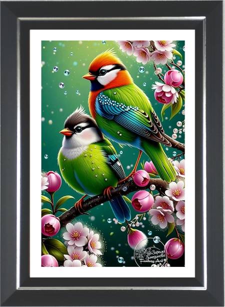 HitechMart Paradise Flycatcher Photo Wall & Table Frame Religious Frame