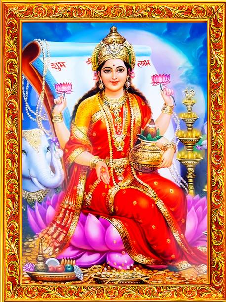 Shree Shyam Creations DHANALAXMI MATA Religious Frame