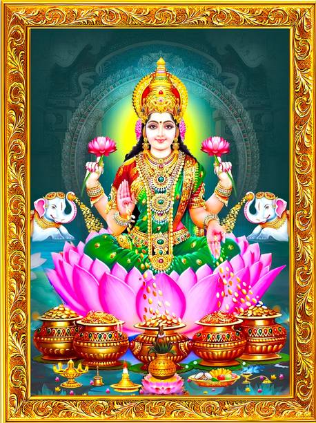 Shree Shyam Creations DHANALAXMI MATA Religious Frame