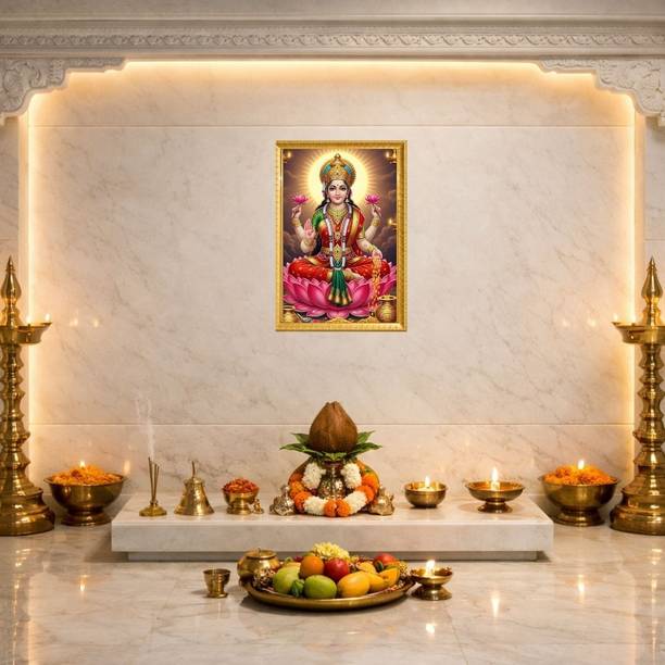 SARVDHA ENTERPRIES Goddess Lakshmi (Maa Lakshmi) Religious Frame