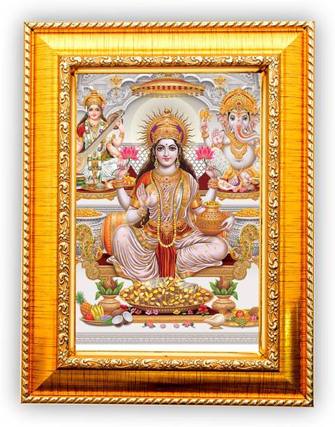 NORMALART Laxmi photo frame, mata laxmi photo frame, maa laxmi a4 photo frame Religious Frame