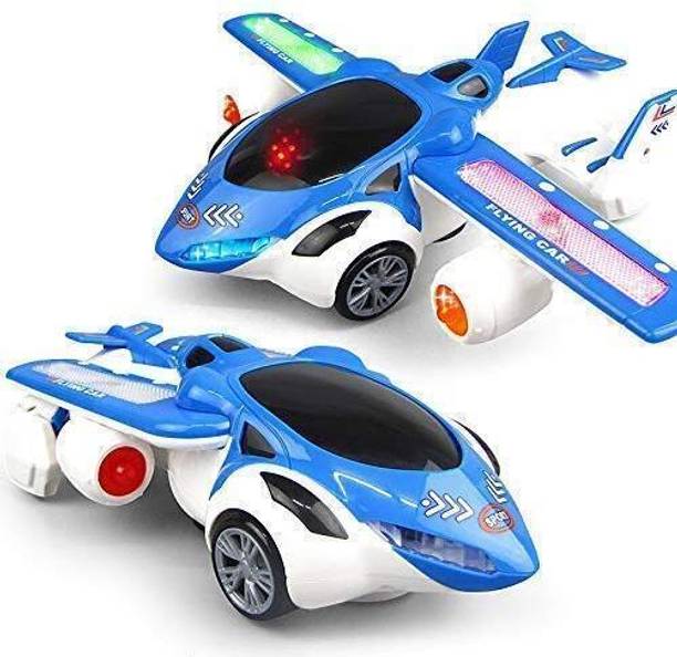 kiroq 3 D Flying Toy Car, Toy Car for Kids with 360 Degree Rotation, Wing Opening