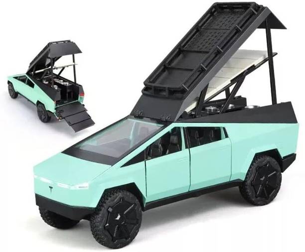 विक्रीडा 1:24 Scale Die Cast Cybartruck - Green - Camping RV Car with Music and Lights
