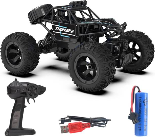 CADDLE & TOES Remote Controlled Rock Crawler RC Monster Truck, 4 Wheel Drive, 1:18 Scale