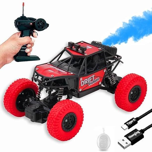 SERAS BASKET Rechargeable Remote Control Rock Crawler Car with Smoke
