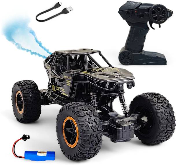 फिज़ Remote Control Metal Car for Kids with Mist Smoke Monster Truck rock crawler_FK2