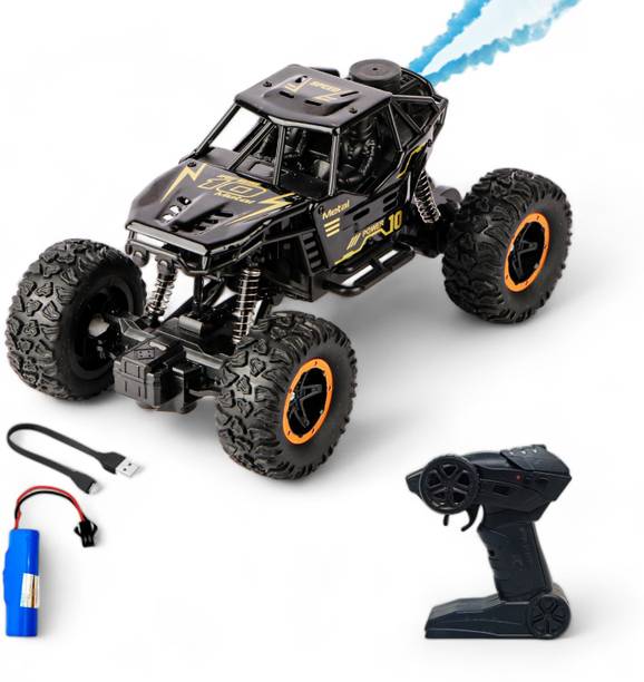 fizz Remote Control Metal Car for Kids with Mist Smoke Monster Truck rock crawler_TT8