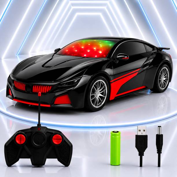 Buddynjoy 3D lighting kids high speed rechargeable remote control Car for 3+ Years
