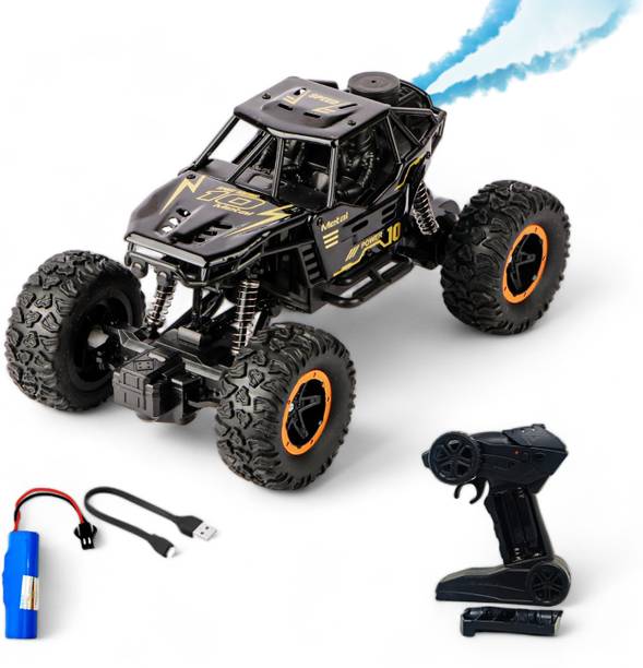 फिज़ Remote Control Metal Car for Kids with Mist Smoke Monster Truck rock crawler_FJ7