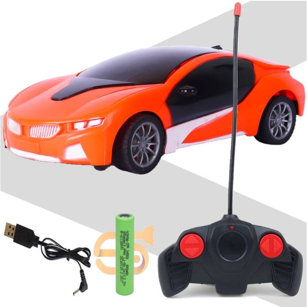 CADDLE & TOES Famous Car Remote Control 3D with LED Lights, Chargeable