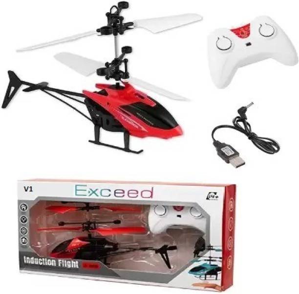 Kid Kraze Mini sensor Helicopter Aircraft Flashing Light TOY With Remote ( Red)-R109