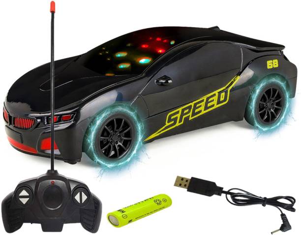 CADDLE & TOES Famous Car Remote Control 3D with LED Lights, Chargeable