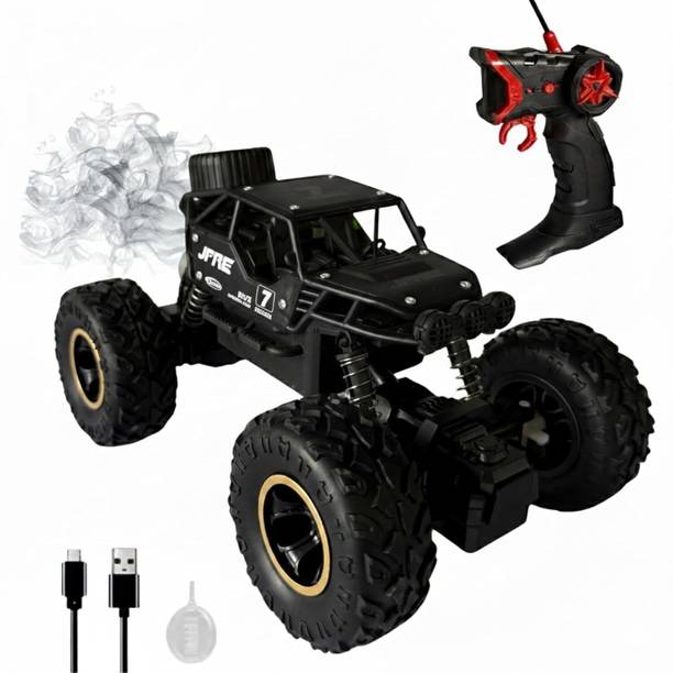 LILPLAY Monster Truck, Rechargeable Remote Control Car for Kids, RC Car with Smoke
