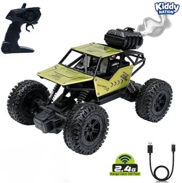 Kiddy Nation Rock Crawler Rechargeable RC Car 4X4 Off-Road Monster Truck for Kids with Smoke