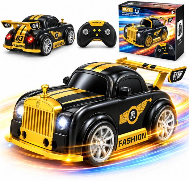 MEMOBEES Magnetic RC Mini Drift Car with 360° Rotation I Cute Minicar car for kids