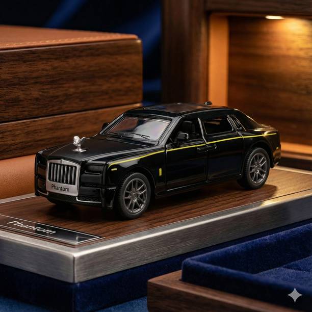 Zenvy Rolls Royce Phantom Mini Car Toy | Die-Cast Metal Pull Back (1:32)