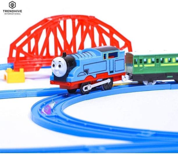 TrendHiveinternational Tomas Train Track Set with Railway Bridge & Accessories Best Gift for kids