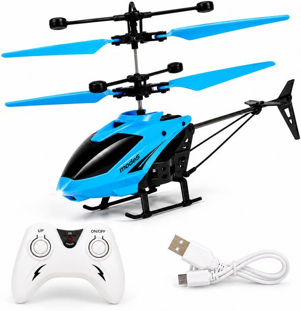 SSE Remote Control Gravity Sensor Helicopter , Led Lights & Rechargable Red Colour