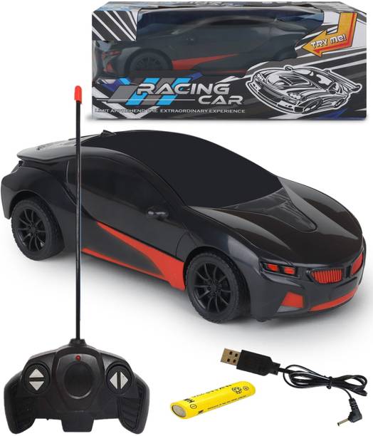 CADDLE & TOES Remote Control Toy Car Electric Chargeable 3D Lightning (Royal Black)