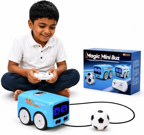 TOYRENTTO Magic Mini Bus RC Toy for Kids with Soccer Ball Smart Sensor Ages 3+