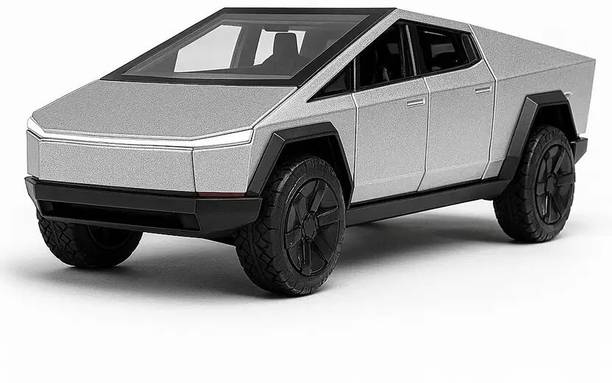 ZUNBELLA Tesla cyber truck 1:36 Scale Alloy Car with Light & Sound, Pull-Back Action