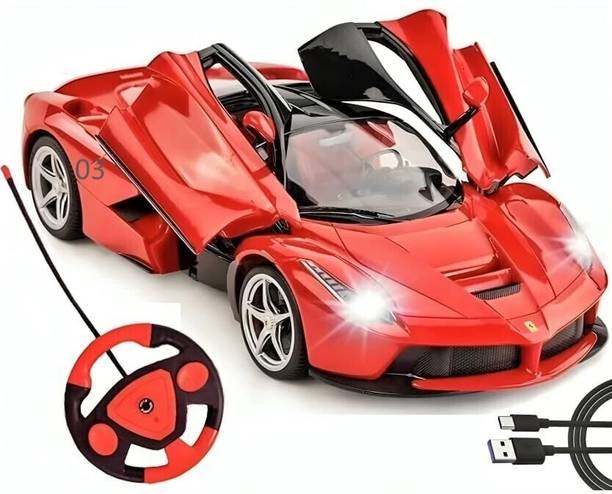RG TRADERS Rechargeable Ferrari Style Remote Control Car With Opening Doors_Red 99