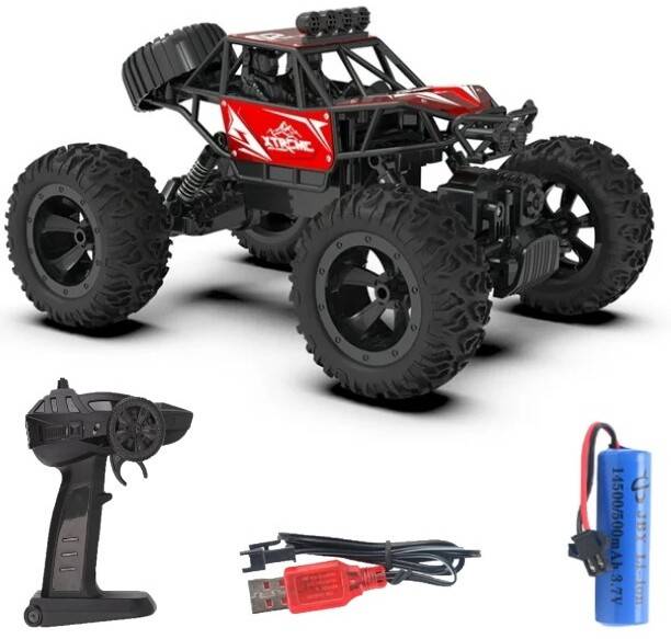 CADDLE & TOES Remote Controlled Rock Crawler RC Monster Truck, 4 Wheel Drive, 1:18 Scale