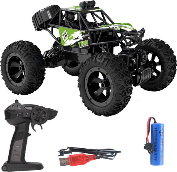 CADDLE & TOES Remote Controlled Rock Crawler RC Monster Truck, 4 Wheel Drive, 1:18 Scale