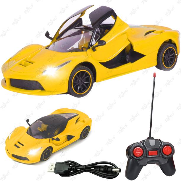 Toyco 1:16 Scale Rechargeable Super Car with Openable Doors & Lights Sports Remote Car