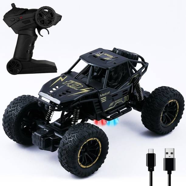 RNAV Remote Control Rock Crawler Big Size Car Toy for Kids 2 WD Truck Multicolor