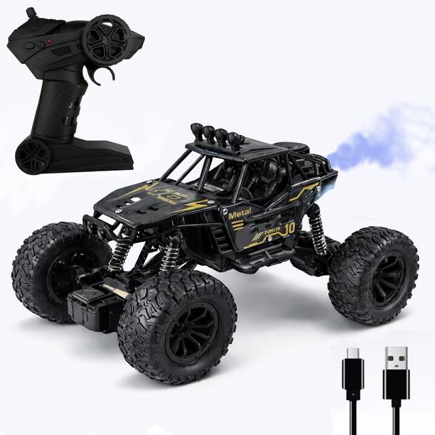 Bright Box Rock Crawler Monster Truck Car | Rechargeable Rc Car Toy with Smoke Spray