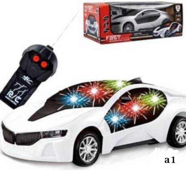 Xcillince Toys xt_Wireless Remote Control Fast Modern Car With 3D Lights Toy