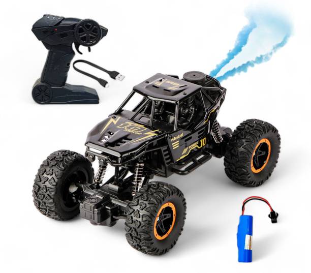 फिज़ Remote Control Metal Car for Kids with Mist Smoke Monster Truck rock crawler_TT4