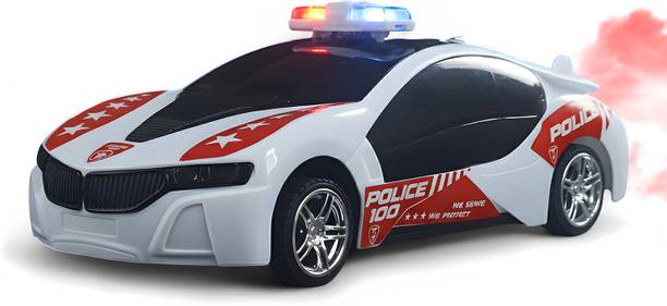 SMART BOY RC Police Car with Lights & Smoke Effect for Kids M-6886