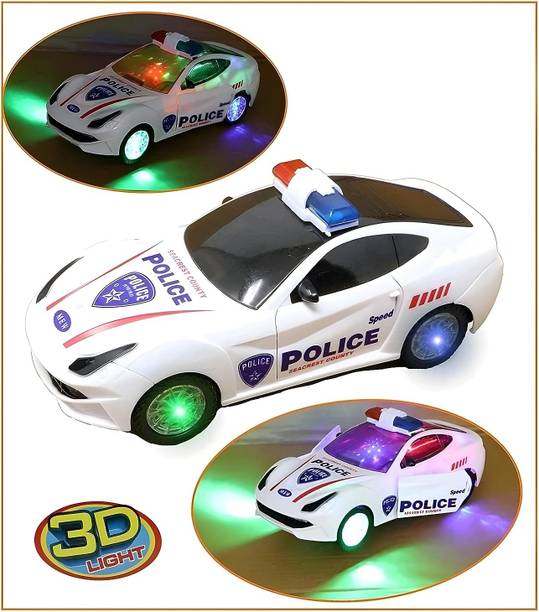 Zest4u Bump and Go Police Car toy with 3D light & Music