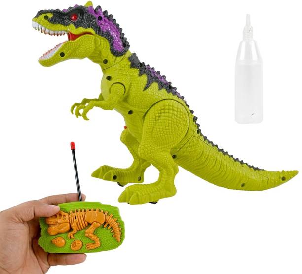 VikriDa Walking Dinosaur Toy with Mist Spray, Roaring Sound & Light Electric Dino Toy