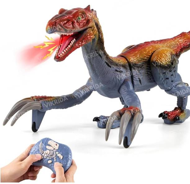 VikriDa Remote Control Dinosaur Toy for Kids 3-5 & 4-8 Jurassic Therizinosaurus Dinosaur